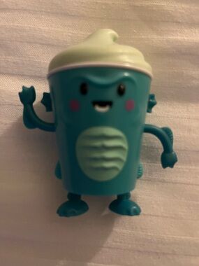Cute Teal Monster Cup Figure – Kids Play Toy